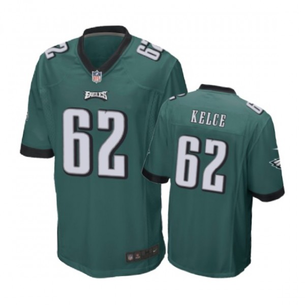 Philadelphia Eagles #62 Jason Kelce Green Nike Gam...