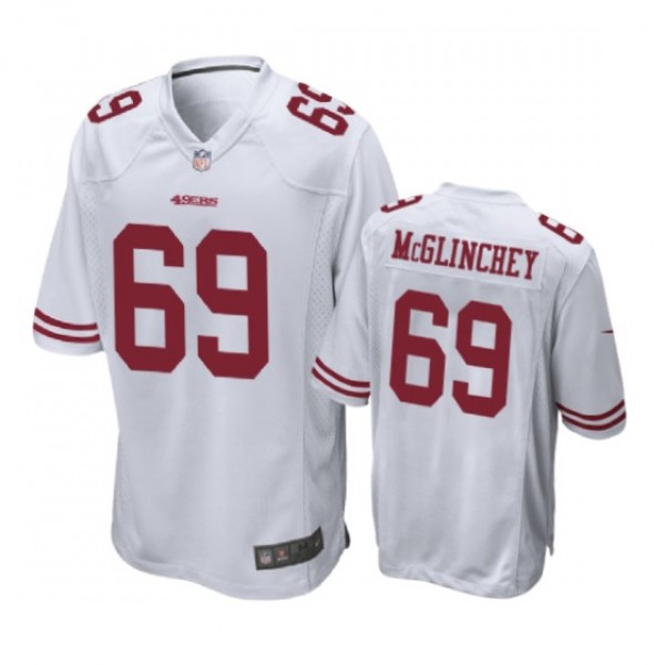 San Francisco 49ers #69 Mike McGlinchey White Nike Game Jersey - Men's