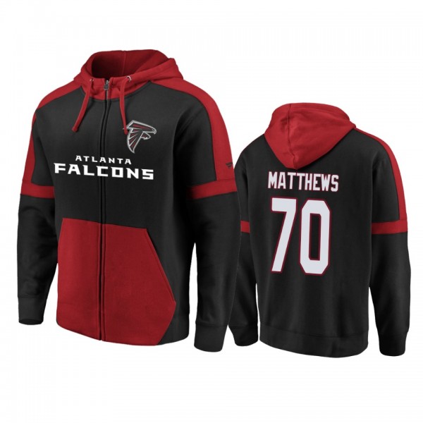 Atlanta Falcons #70 Jake Matthews Black-Red Iconic...
