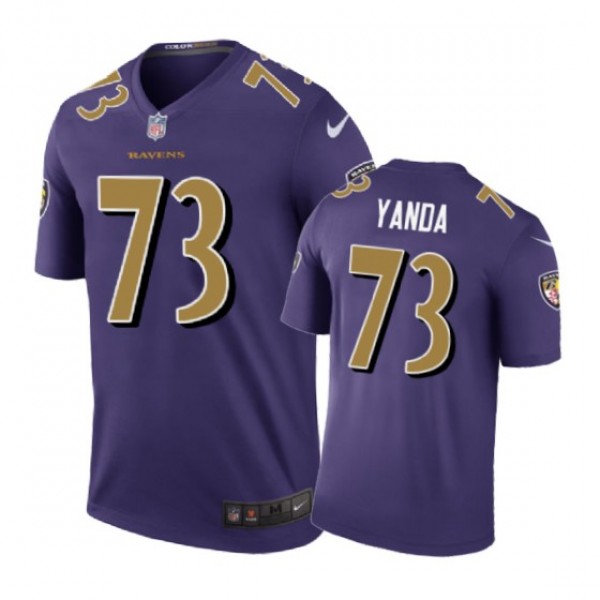 Baltimore Ravens #73 Marshal Yanda Nike color rush...