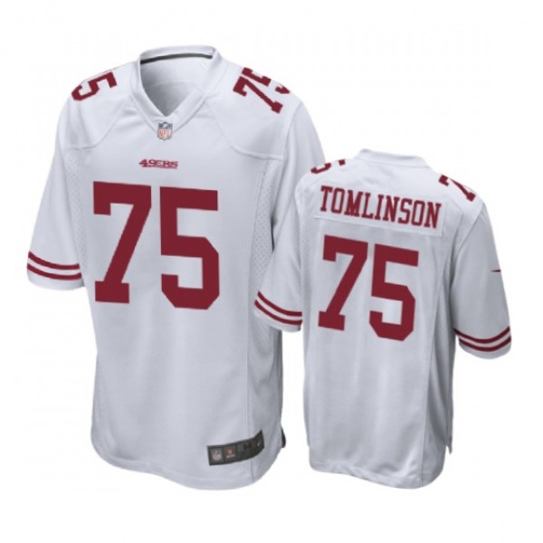 San Francisco 49ers #75 Laken Tomlinson White Nike...