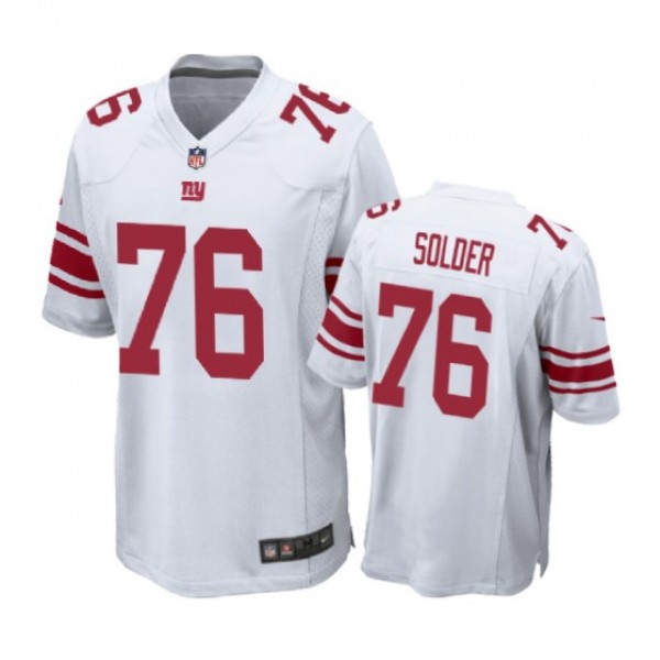 New York Giants #76 Nate Solder White Nike Game Je...