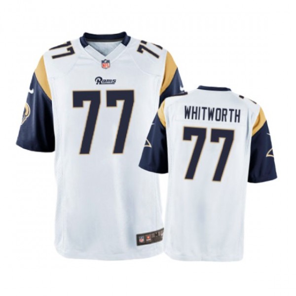 Los Angeles Rams #77 Andrew Whitworth White Nike G...