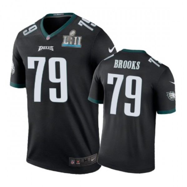 Philadelphia Eagles #79 Brandon Brooks Nike color rush Black Jersey
