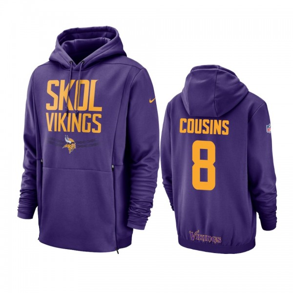 Minnesota Vikings #8 Kirk Cousins Purple Nike Side...