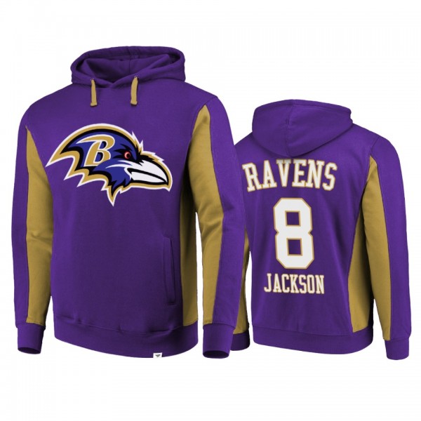 Baltimore Ravens #8 Lamar Jackson Purple Team Icon...