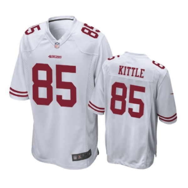 San Francisco 49ers #85 George Kittle White Nike G...