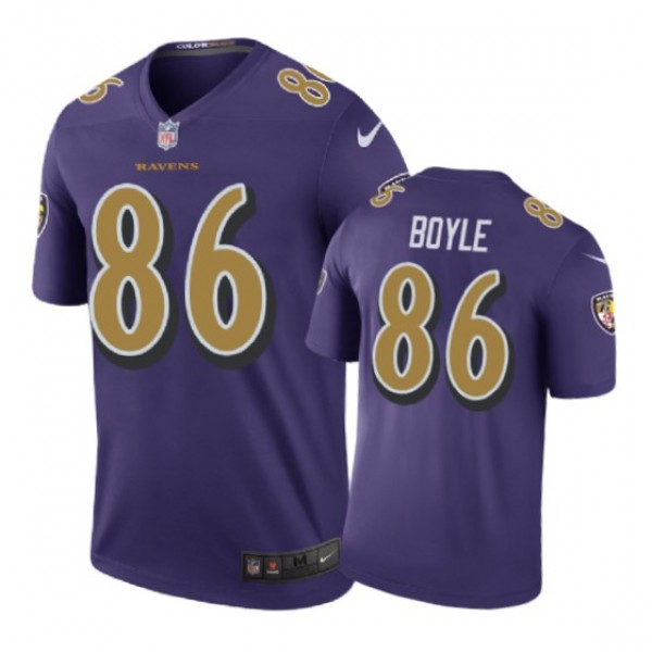 Baltimore Ravens #86 Nick Boyle Nike color rush Pu...