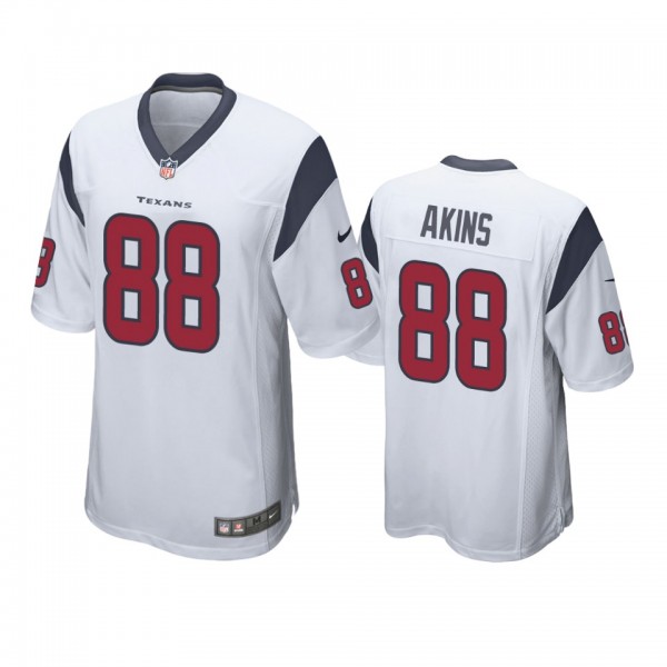Houston Texans #88 Jordan Akins White Game Jersey ...