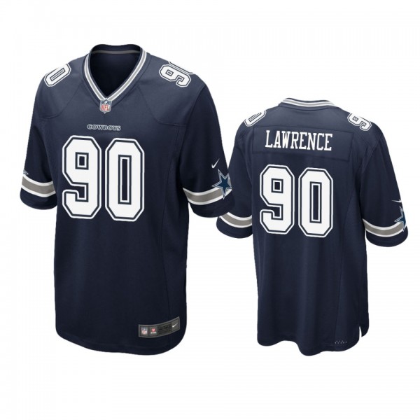 Dallas Cowboys #90 Demarcus Lawrence Navy Game Jer...