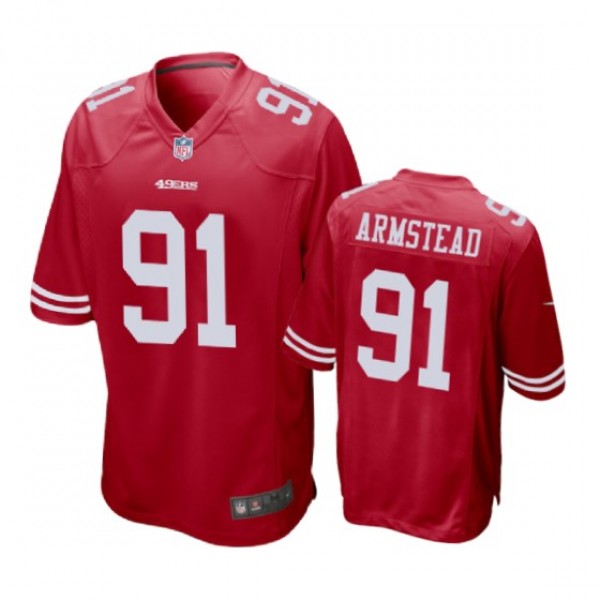 San Francisco 49ers #91 Arik Armstead Scarlet Nike...