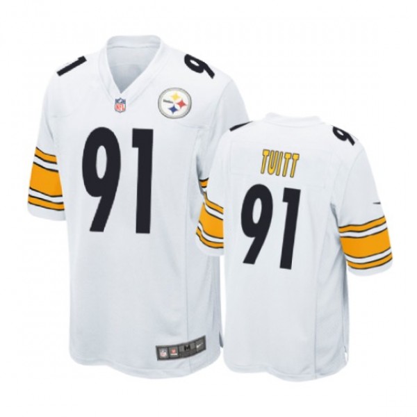 Pittsburgh Steelers #91 Stephon Tuitt White Nike G...