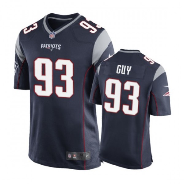 New England Patriots #93 Lawrence Guy Navy Nike Ga...