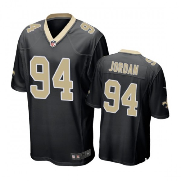 New Orleans Saints #94 Cameron Jordan Black Nike Game Jersey - Men's