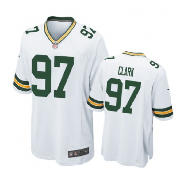 Green Bay Packers #97 Kenny Clark White Nike Game Jersey - Men's