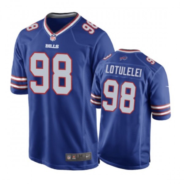 Buffalo Bills #98 Star Lotulelei Royal Nike Game J...