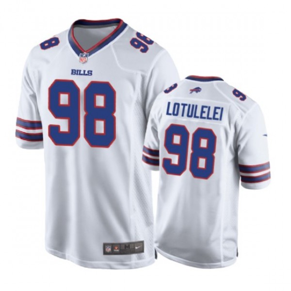 Buffalo Bills #98 Star Lotulelei White Nike Game J...