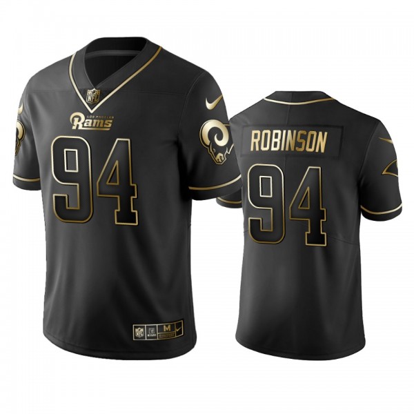 Rams A'Shawn Robinson Black Golden Edition Vapor Limited Jersey