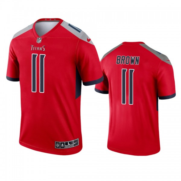 Tennessee Titans A.J. Brown Red 2021 Inverted Lege...