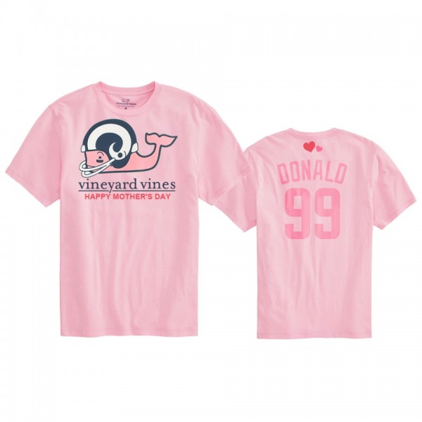 Women's Los Angeles Rams Aaron Donald Pink Mother's Day T-Shirt