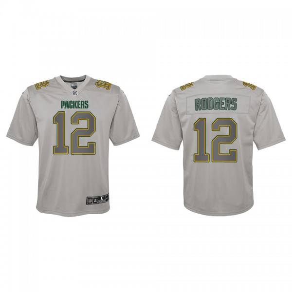Aaron Rodgers Youth Green Bay Packers Gray Atmosph...