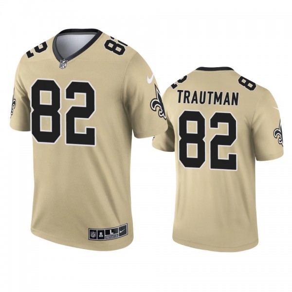 New Orleans Saints Adam Trautman Gold 2021 Inverte...
