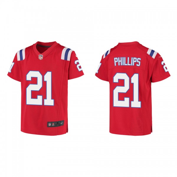Youth Adrian Phillips New England Patriots Red Game Jersey