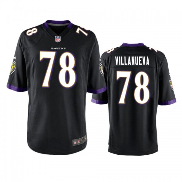 Baltimore Ravens Alejandro Villanueva Black Game Jersey
