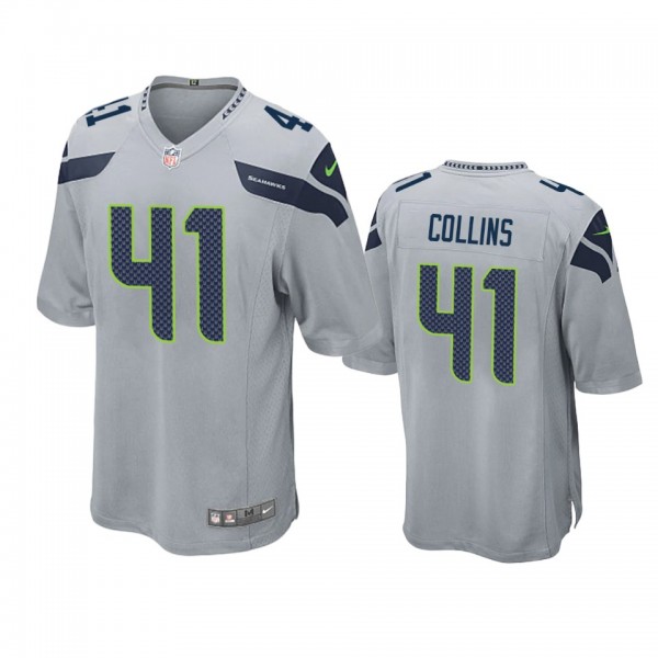 Seattle Seahawks Alex Collins Gray Game Jersey