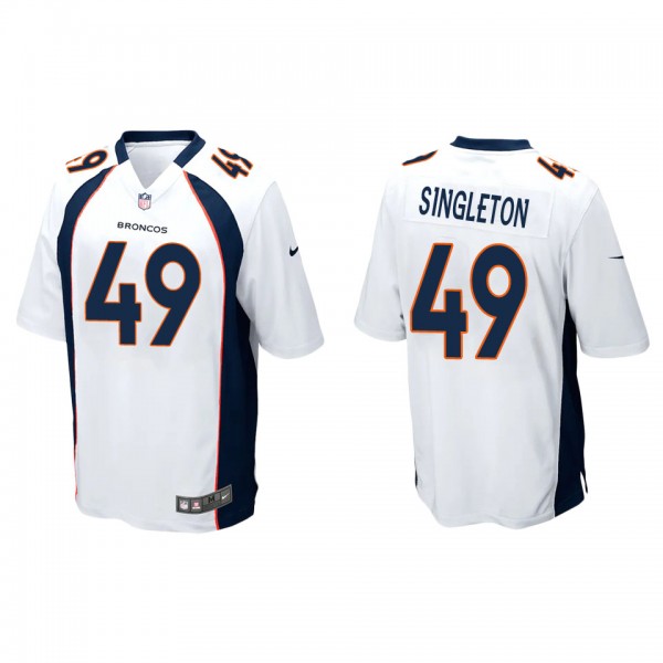 Men's Denver Broncos Alex Singleton White Game Jersey