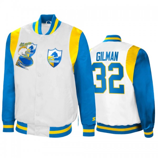 Los Angeles Chargers Alohi Gilman White Powder Blu...