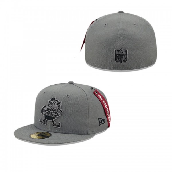 Alpha Industries X Cleveland Browns Gray 59FIFTY F...