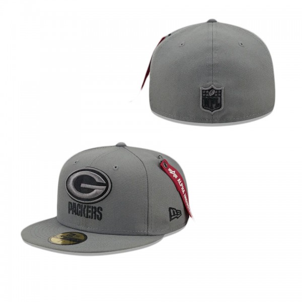 Alpha Industries X Green Bay Packers Gray 59FIFTY ...