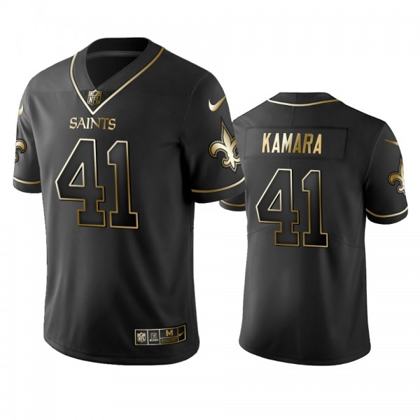 NFL 100 Commercial Alvin Kamara New Orleans Saints Black Golden Edition Vapor Untouchable Limited Jersey - Men's