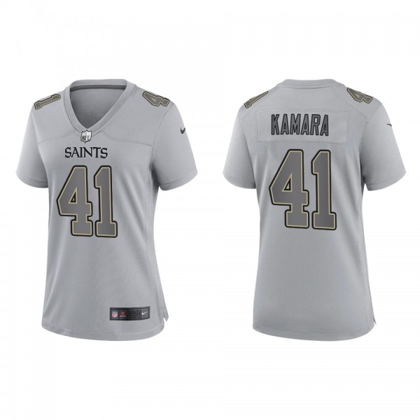 Alvin Kamara Women's New Orleans Saints Gray Atmos...