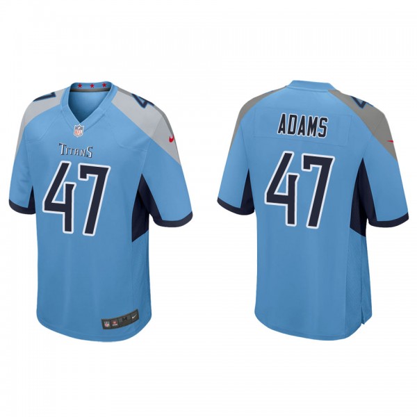 Men's Tennessee Titans Andrew Adams Light Blue Gam...