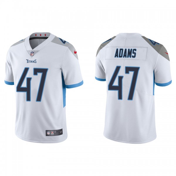Men's Tennessee Titans Andrew Adams White Vapor Limited Jersey