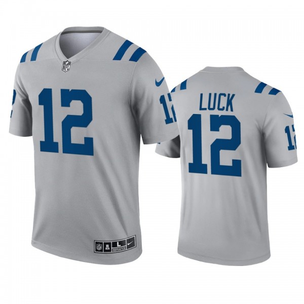 Indianapolis Colts Andrew Luck Gray 2021 Inverted ...