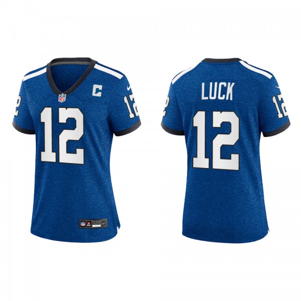 Andrew Luck Women Indianapolis Colts Royal Indiana Nights Game Jersey