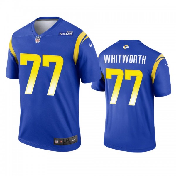 Los Angeles Rams Andrew Whitworth Royal Legend Jer...