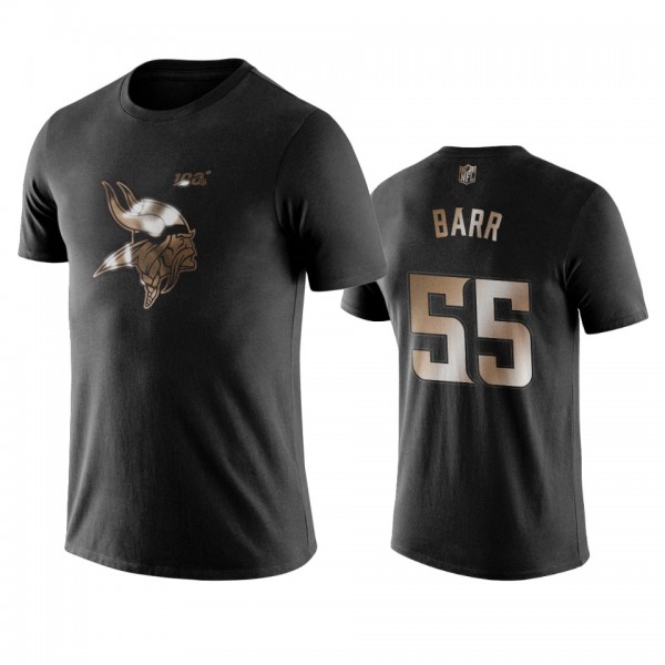 Anthony Barr Minnesota Vikings Black Golden 100th Season Name & Number T-Shirt