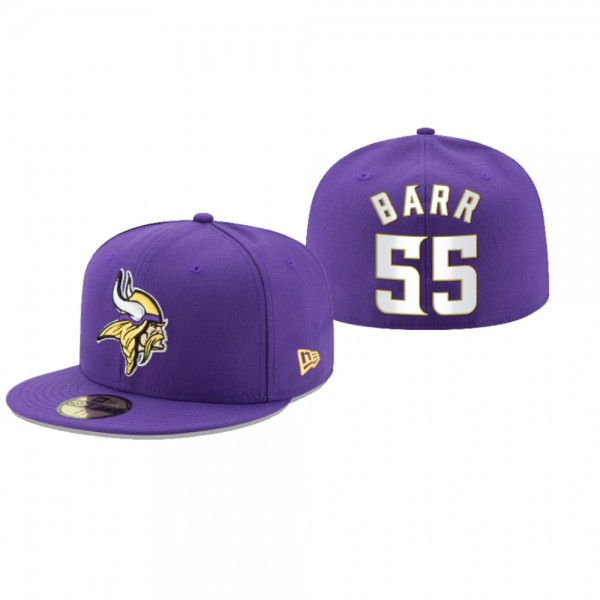 Minnesota Vikings Anthony Barr Purple Omaha 59FIFTY Fitted Hat