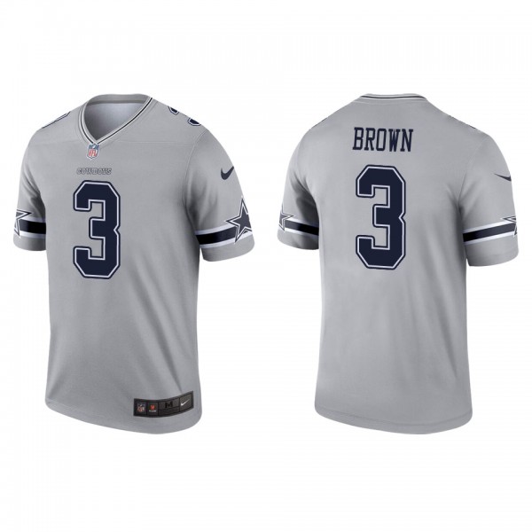 Men's Dallas Cowboys Anthony Brown Gray Inverted L...