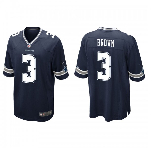 Men's Dallas Cowboys Anthony Brown Navy Game Jerse...
