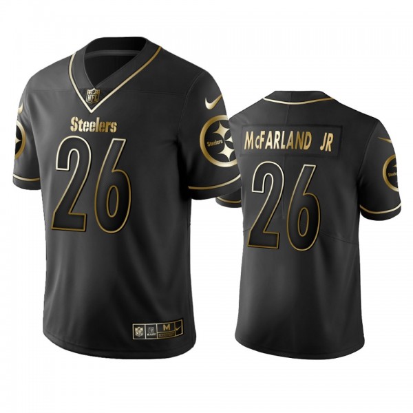 Steelers Anthony McFarland Jr. Black Golden Editio...