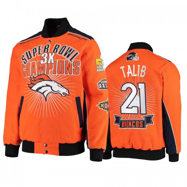 Denver Broncos Aqib Talib Orange Super Bowl Champi...
