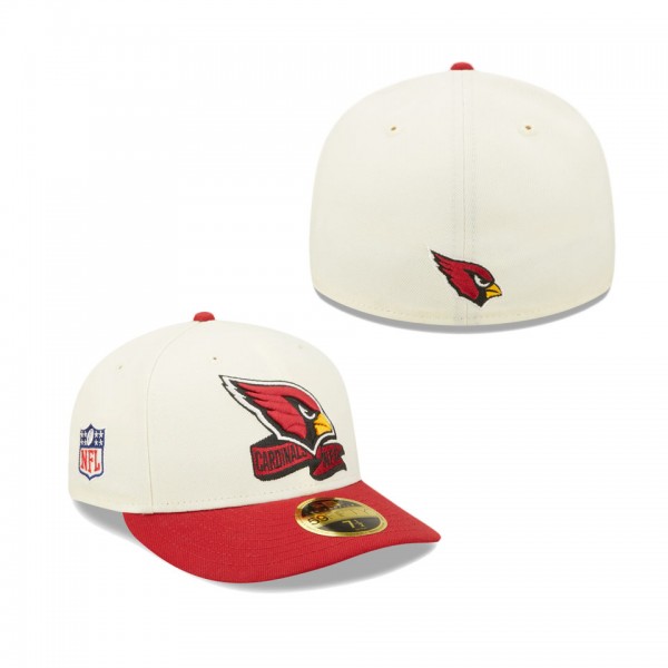 Men's Arizona Cardinals Cream Cardinal 2022 Sideline Low Profile 59FIFTY Fitted Hat