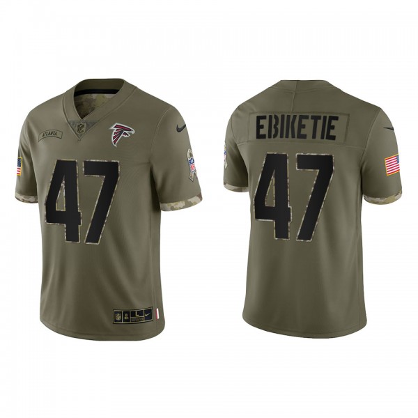 Arnold Ebiketie Atlanta Falcons Olive 2022 Salute To Service Limited Jersey