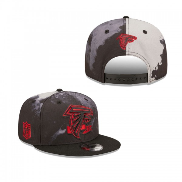 Men's Atlanta Falcons Black Ink Dye 2022 Sideline 9FIFTY Snapback Hat