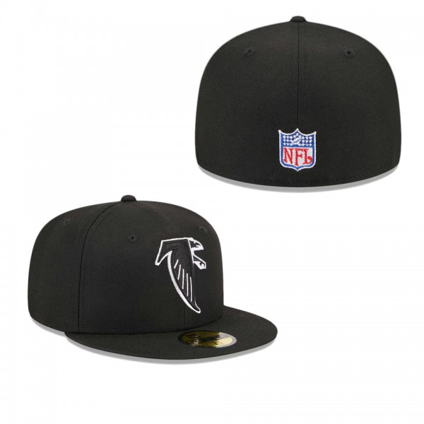 Men's Atlanta Falcons Black Throwback Main 59FIFTY Fitted Hat